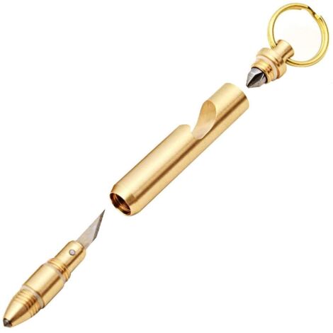 Ouvre-bouteilles - Casse-vitre d'urgence - Couteau multifonction - Tournevis miniature - Porte-clés EDC 4 en 1 - 1 pièce