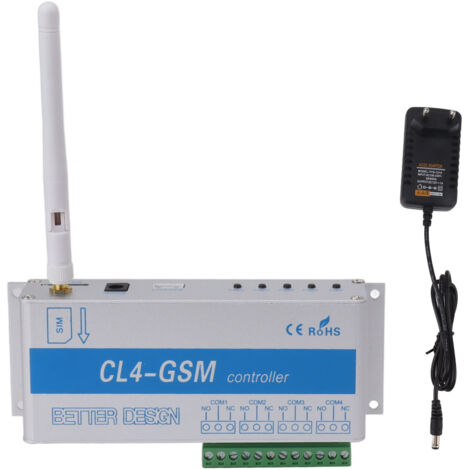 Ouvre-portail GSM SMS avec interrupteur relais, télécommande aluminium, protection IP30, pour garage, hangar, entrepôt, prise UE 100-240V