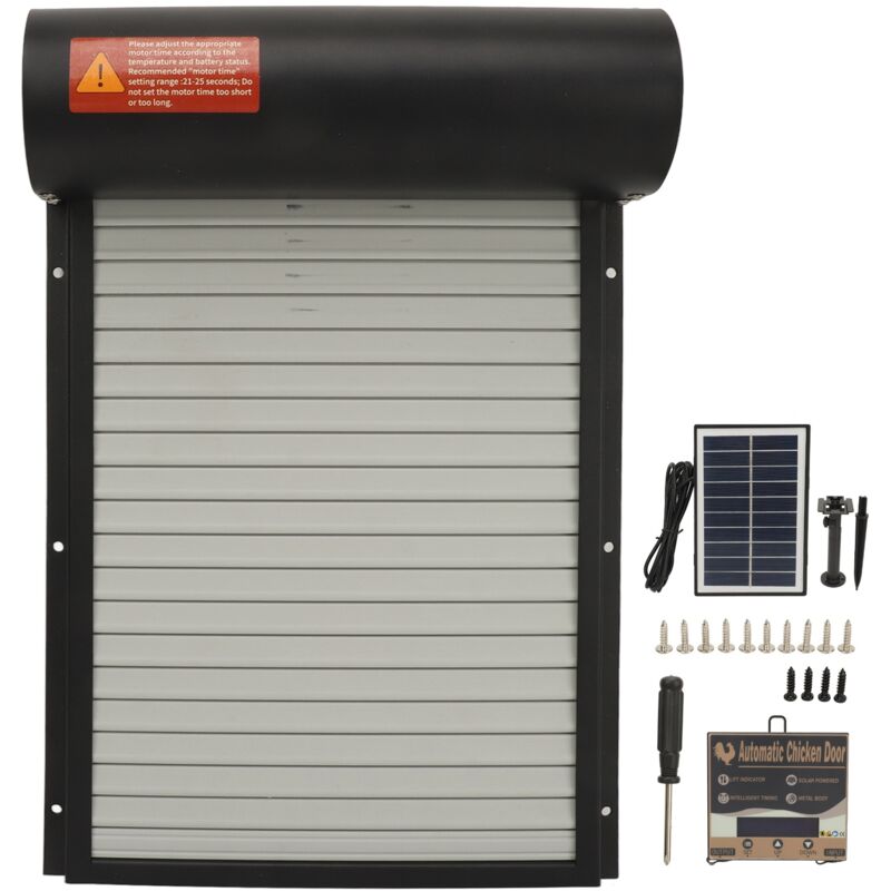 Decdeal porte poulailler automatique solaire,accessoire poulailler,avec minuterie,pour équipement de sécurité agricole,Convient aux poulets,canards