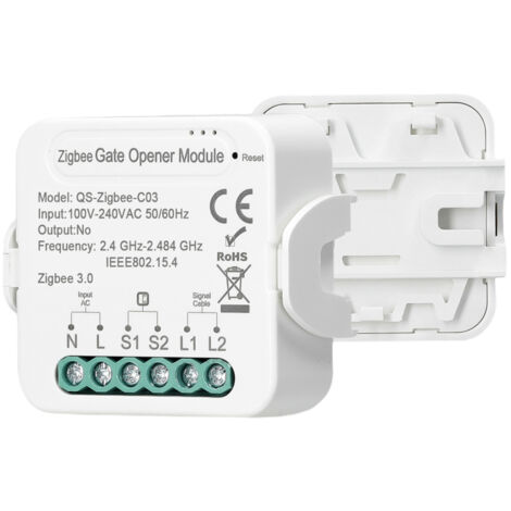 Ouvre-porte de garage intelligent Tuya ZigBee, contrôlable à distance via application mobile et compatible avec Google Home pour la commande vocale.