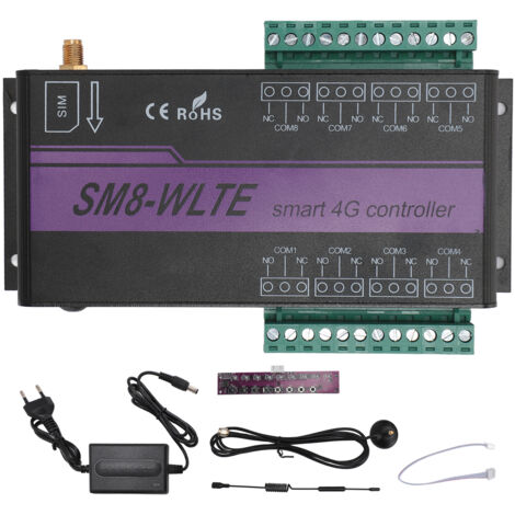 Ouvre-porte GSM 8 canaux 4G, contrôleur d'accès au téléphone, interrupteur de télécommande, capteur de température PT100 pour porte SMS