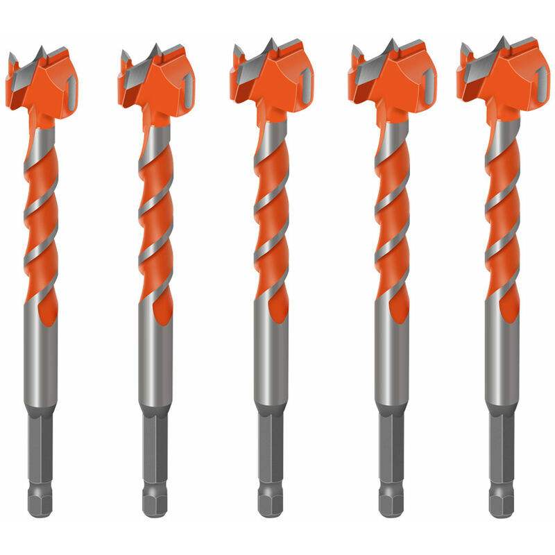 Lucky-88 - Ouvre-trou pour le travail du bois alliage fil allongé poignée hexagonale lot de vent porte en bois serrure de porte en plastique planche