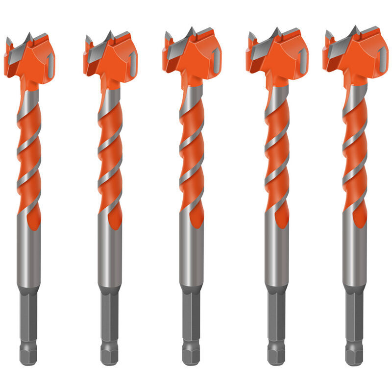 Forehill - Ouvre-trou pour le travail du bois alliage fil allongé poignée hexagonale lot de vent porte en bois serrure de porte en plastique planche