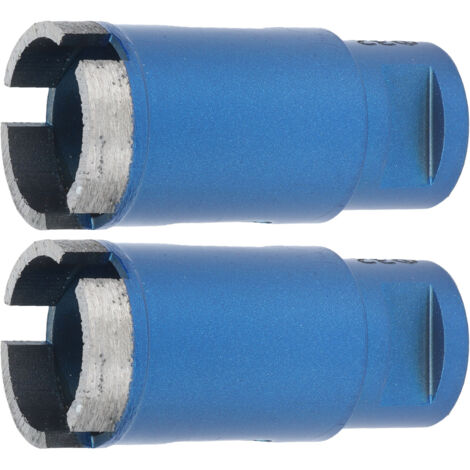 Ouvre-trous de marbre 32mm, 2 pièces, affûtés, mèches de scie bleues robustes pour granit, carreaux de céramique, béton