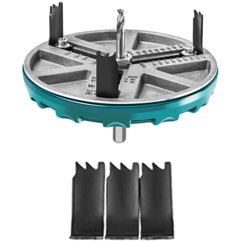 Ouvre-trous universel multifonctionnel pour le travail du bois, outil de perçage réglable, scie cloche réglable, diamètre de perçage réglable de 45 à 130 mm, outil de coupe pour le travail du bois, ou