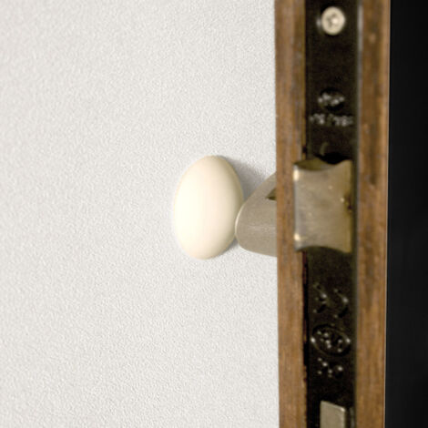 Ouvre&Déco – 2 butées de porte murales adhésives Luminescent blanc