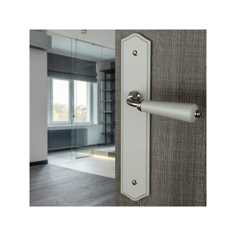 Ouvre&deco - Ouvre&Déco - 2 poignées de porte honfleur Bdc, Bois gris clair entraxe 195 mm