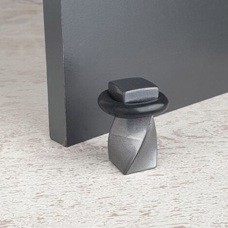 Ouvre&Déco – Butée de porte sol TORSADE, Fer gris patiné