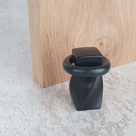 Ouvre&Déco – Butée de porte sol TORSADE, Fer noir mat