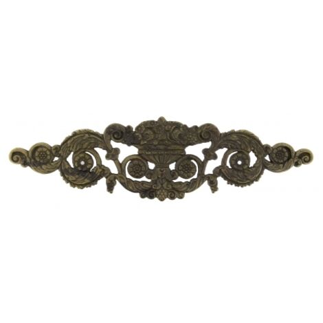 Ouvre&Déco – Décoration motif Vasque fleurie antiquité en Laiton imitation Rouille, modèle MOTIF