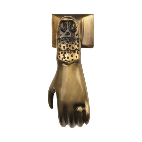OUVRE&DECO Ouvre&Déco - Heurtoir MAIN, en laiton patiné, ancien