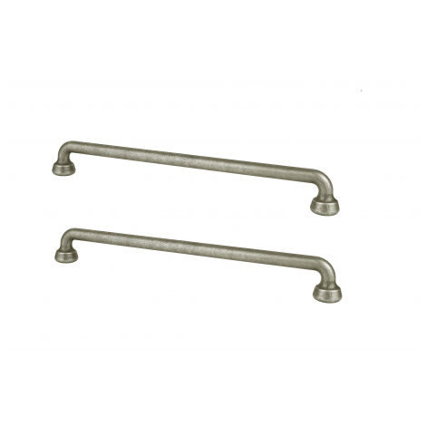 Ouvre&Deco – Lot de 2 poignées de meuble en zamak gris vieilli – Entraxe 224 mm – Largeur 245 mm – Hauteur 32 mm – Épaisseur 20 mm