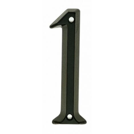 Ouvre&Deco – Numéro de rue en zamak noir 95mm – Design rustique – Résistant aux intempéries – Pour façade élégante - RUE 1 EN