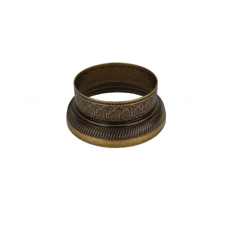 Ouvre&Deco – Pied de meuble en laiton patiné chapiteau – Diamètre intérieur 52 mm – Largeur 67 mm – Hauteur 28 mm – Accessoire fourni : 1 pointe