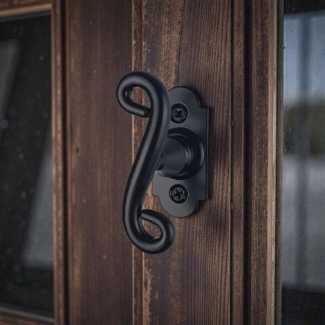 Poignée Lorraine à plaque fer noir - Portes