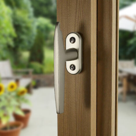 Ouvre&Deco – Poignée de fenêtre crémone en aluminium anodisé doré F2 – Platine ovale – Entraxe 43 mm – Contrôle facile fenêtres oscillo-battantes