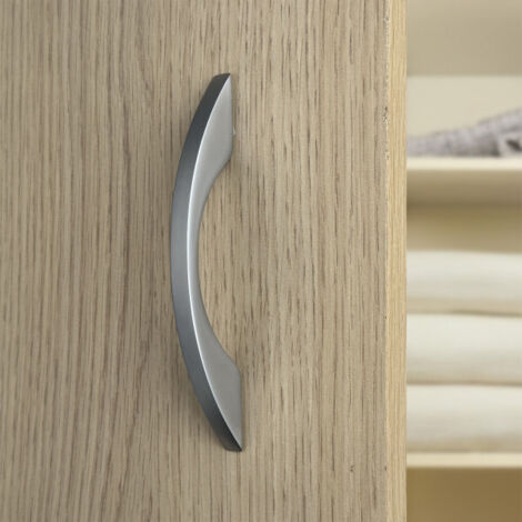 Ouvre&Déco – Poignée de meuble QUAD, métal nickel mat entraxe 96 mm