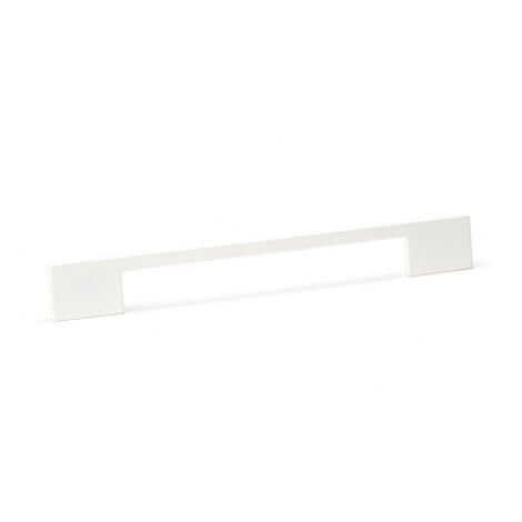 Ouvre&Deco – Poignée de meuble zamak blanc double entraxe 96mm et 128mm – Largeur 156mm – Hauteur 24mm – Épaisseur 7mm
