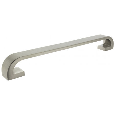 Ouvre&Deco – Poignée de meuble zamak nickelé mat 224 mm – Finition moderne pour meubles – Largeur 232 mm – Hauteur 21 mm – Épaisseur 30 mm