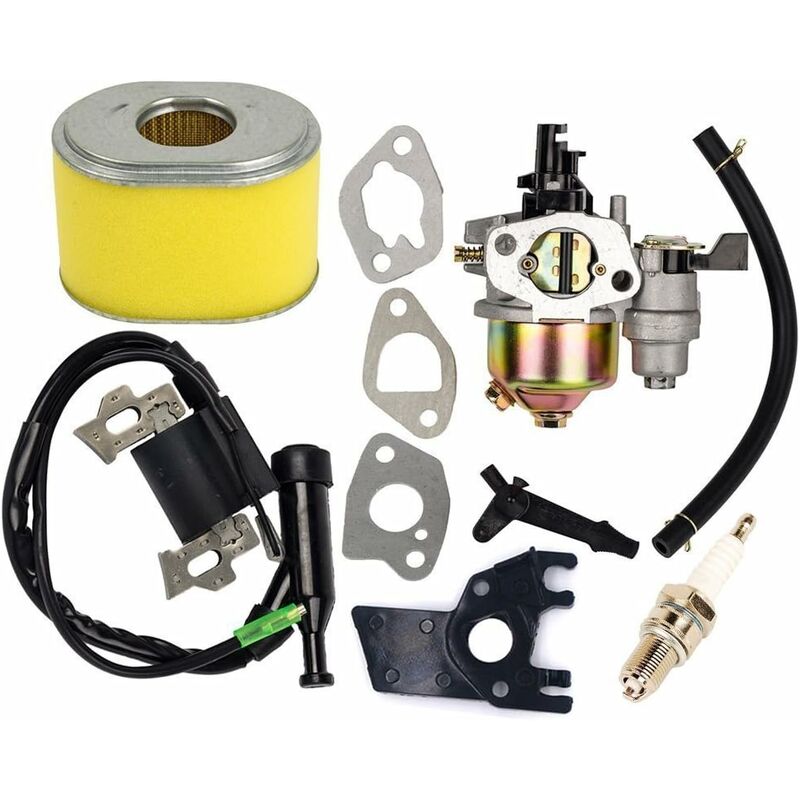 S-giant - Carburateur de Rechange avec Bobine d'allumage et Filtre à air pour Moteur de Tondeuse à Gazon Honda Gx160 Gx200-5,5 ch - 6 ch