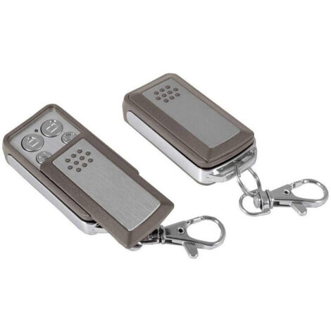 Ouylaf – Lot de 2 télécommandes de porte de garage 433,92 MHz – 4 canaux – Portée 10-20m – Piles incluses – Programmation facile