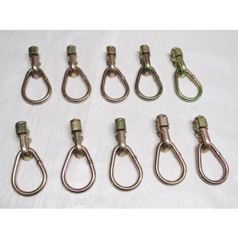 Oval Cargo Tie Down Rings x10 (Surface Rail Fitting Lashing Load Restraint)