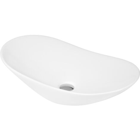 Oval Ceramic Countertop Vessel without Overflow - 615mm