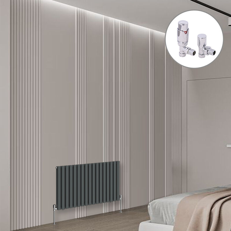 Image of Oval Column Designer Radiator Anthracite +&hellip;
