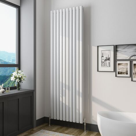 Oval Column Radiator 1800x590mmWhite Vertical Radiator Double Modern Central Heating Radiators