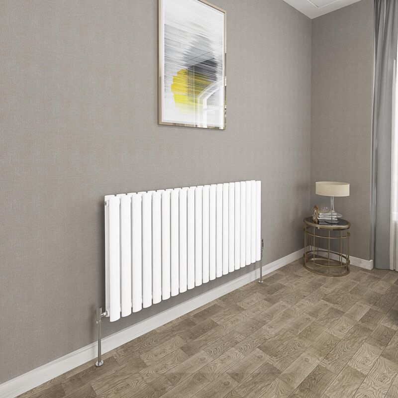 Image of 600x1180mm White Double Oval Column Radiator&hellip;