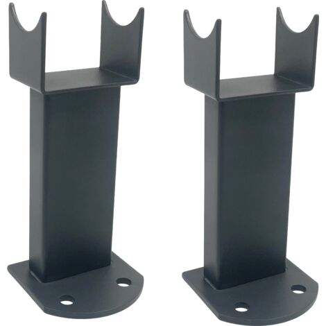 Oval Tube Radiator Support Feet Pair Anthracite Freestanding Floor Mounted Suitable for Single & Double Oval Tubes