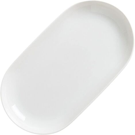 Ovale en Porcelaine pour Service De Poisson Et Steak Plat De