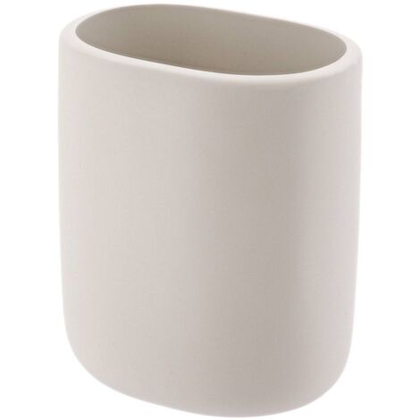 Ovaler becher aus polyresin - beige - Tendance