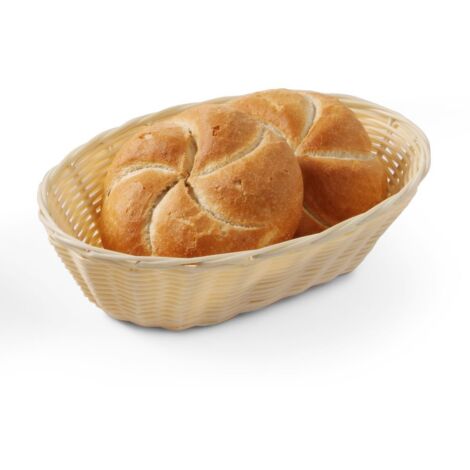 Ovaler Brotkorb aus Polyrattan 225x130x55mm - Hendi 426500