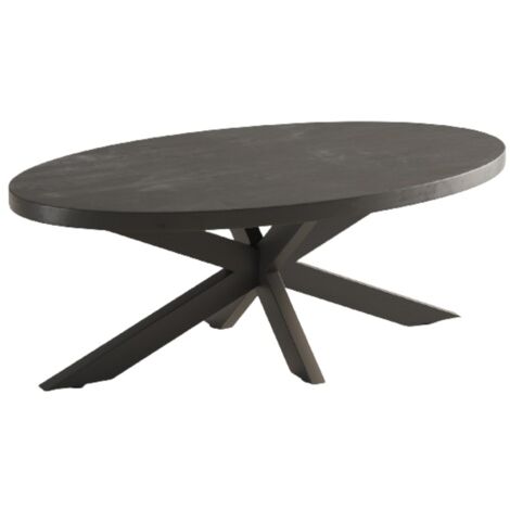 Ovaler Couchtisch Kollektion MADEIRO schwarz.
