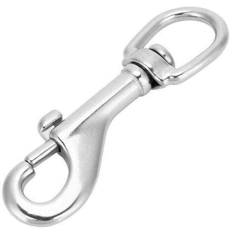 Ovaler Ring aus Edelstahl 316, einköpfiger Federhaken, drehbarer Haken, Beschlagzubehör für Boote, Yachten und Wohnmobile, 100 mm