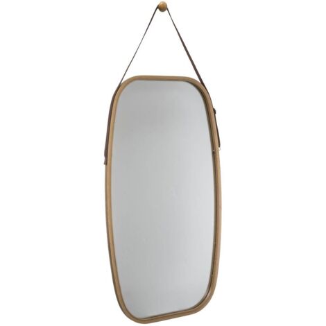 Ovaler spiegel mit lederriemen 77x43cm - 5five