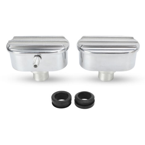 Ovaler Ventildeckelsatz aus poliertem Aluminium mit integriertem PCV-System