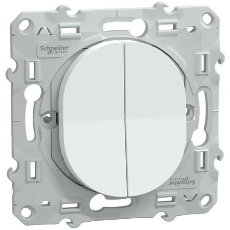 SCHNEIDER ELECTRIC Ovalis - double va et vient - 10AX - Blanc