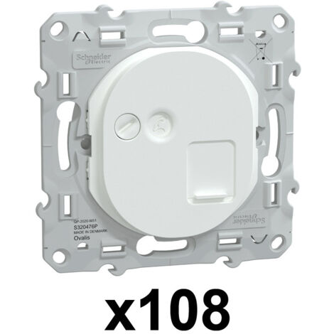 Ovalis - Lot de 108 RJ45 Cat6 STP - Blanc - sans emballage unitaire (S320476P)