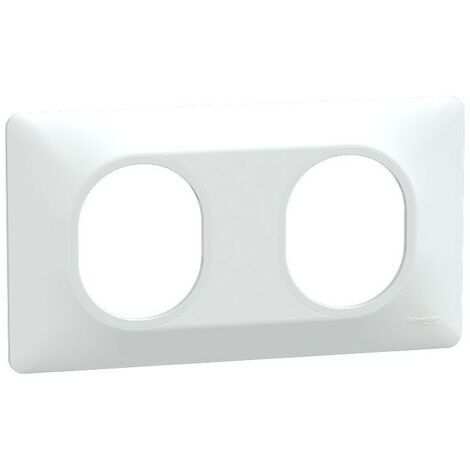 Ovalis - Lot de 180 plaques - 2 postes Horizontal - finition de coloris blanc (S320704P)