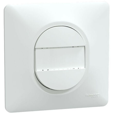 Ovalis - poussoir à fermeture porte-étiquette - 10AX - Blanc - griffes - plaque (S321266)