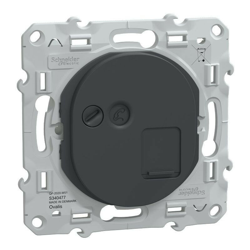 Ovalis - prise RJ45 - cat6a - grade 3 (multimédia +) (longue distance) -Anth (S340477)