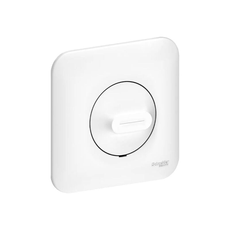 Variateur rotatif encastré universel multi source (led) 4-400W 2 fils complet avec plaque fixation vis/griffes série ovalis