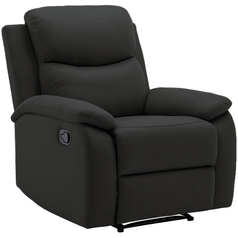 Mobilier Deco - ovar - Fauteuil relax en tissu noir