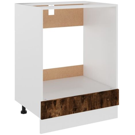 Oven Cabinet Riga Smoked Oak 60x46x81.5 cm Engineered Wood vidaXL