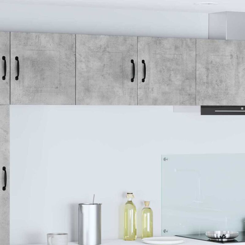 Kitchen Cabinet Kalmar Concrete Grey 80 x 31 x 40 cm vidaXL