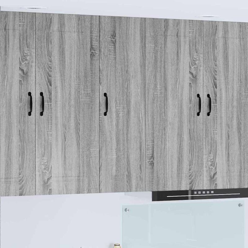 Kitchen Cabinet Kalmar Grey Sonoma 30 x 31 x 100 cm vidaXL