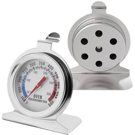 Oven Cooking Thermometer, Upgraded 431 Stainless Steel Dial, Easy Read Meat Thermometer with Tempered Glass, Pizza Oven Temperature Gauge for Cooking