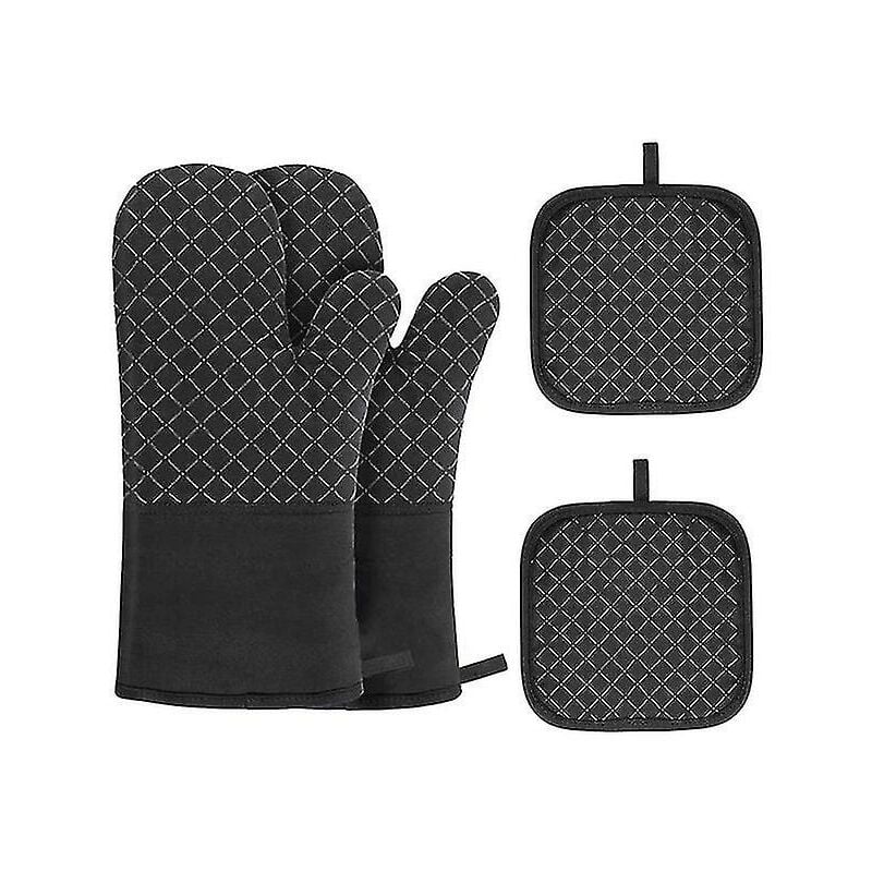 Oven Mitts And Pot Hs 4pcs Set Ant Oven Gs And Hot Pads Poths For Bbq Kit Ba Ing Grilling